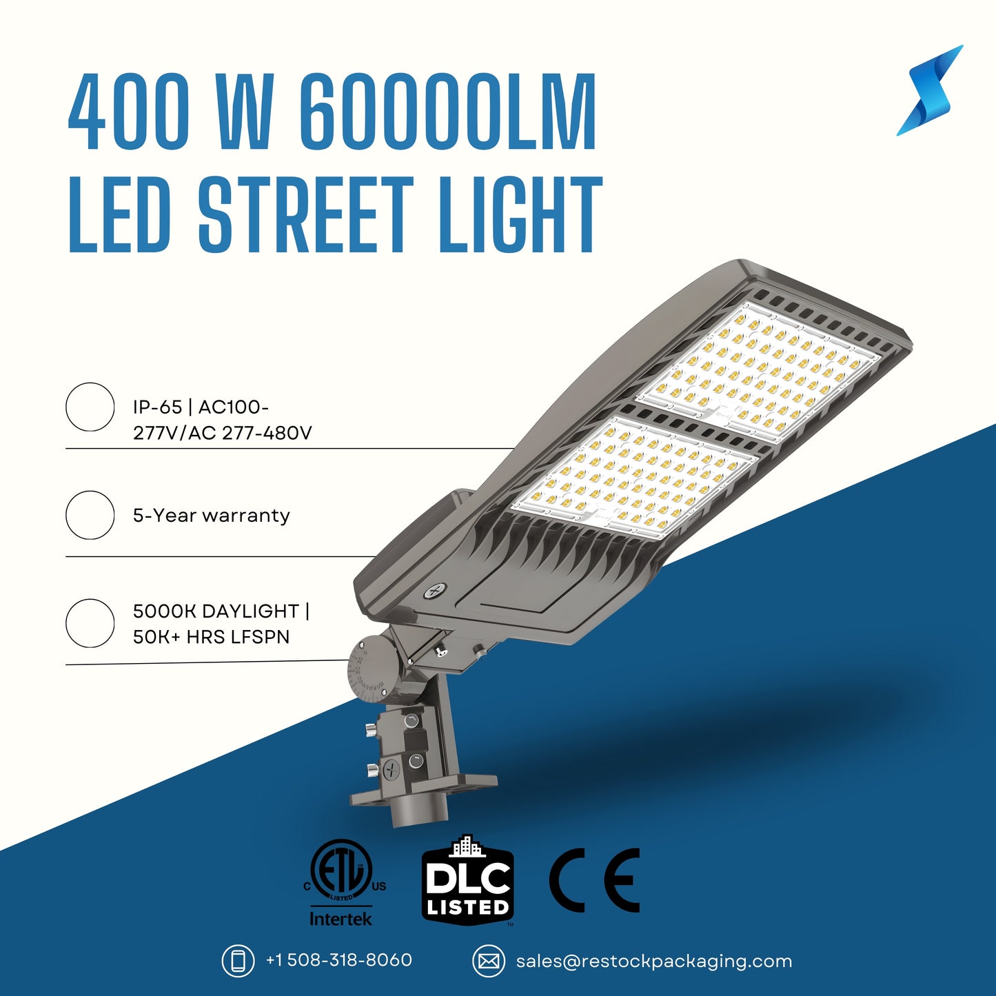 RST-NSB LED Parking Lot Area Light | 100W-450W | Commercial Parking Lot Lighting