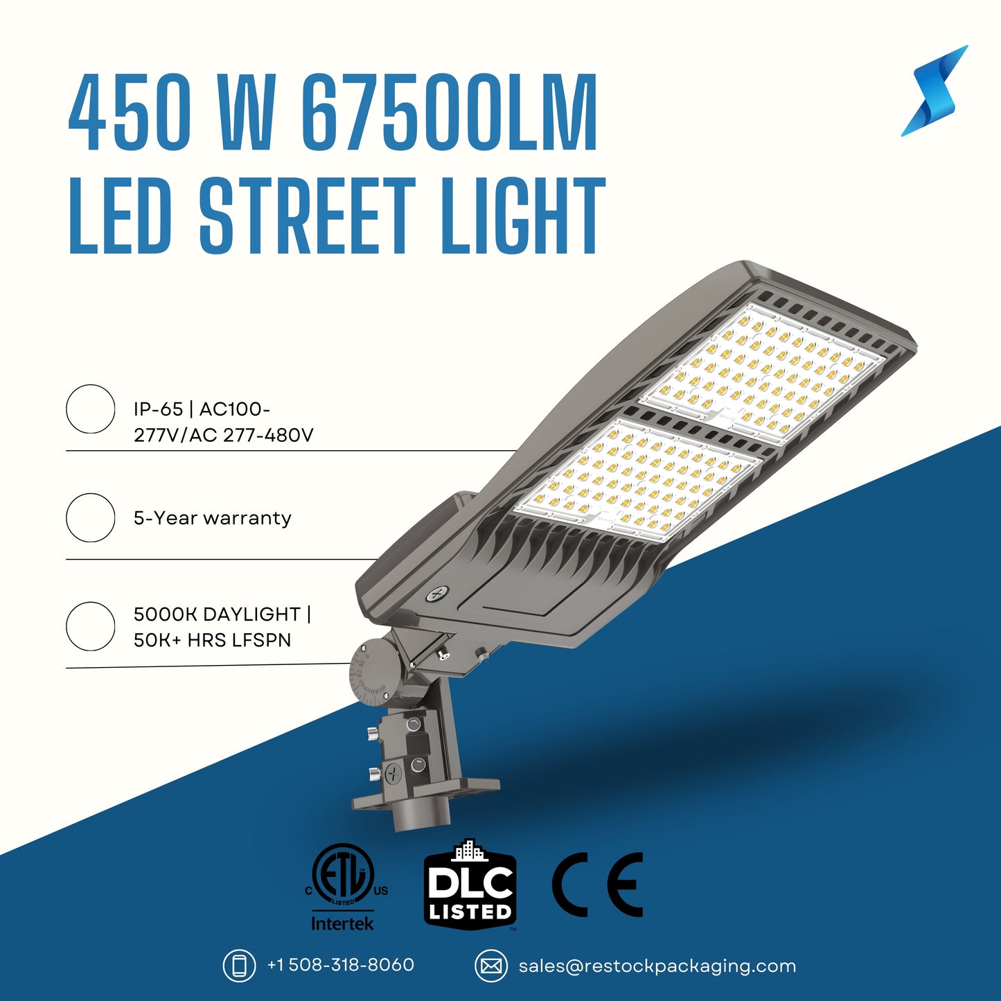 RST-NSB LED Parking Lot Area Light | 100W-450W | Commercial Parking Lot Lighting