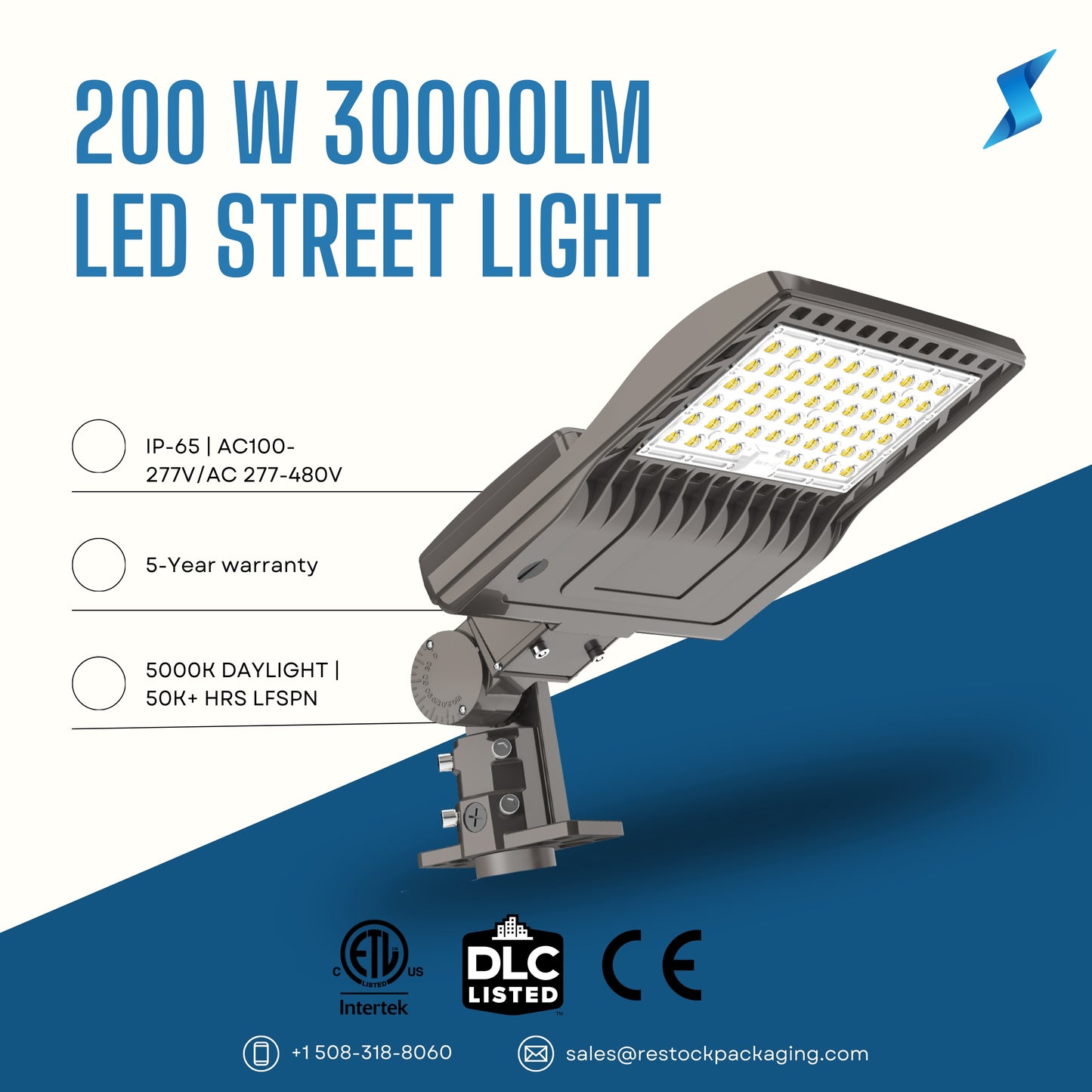 RST-NSB LED Parking Lot Area Light | 100W-450W | Commercial Parking Lot Lighting